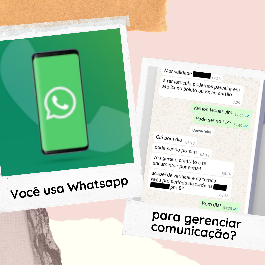 Abandone a comunicação escolar no WhatsApp